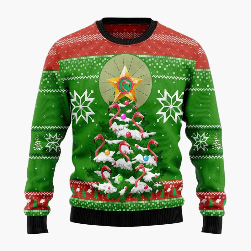 Men's & Women's Christmas Sweater Flamingo Funny – Ugly Christmas Sweater for Groups & Friends