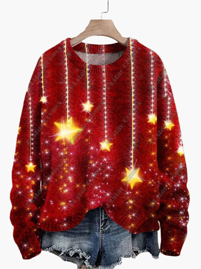 Women's Christmas Sweater with Embroidery – Cute Winter Festive Sweater