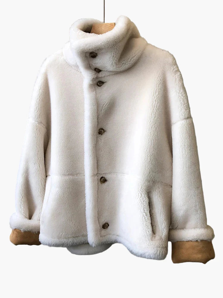 Damen Winterjacke im Oversized-Look mit Stehkragen – Modischer Streetstyle für kalte Tage