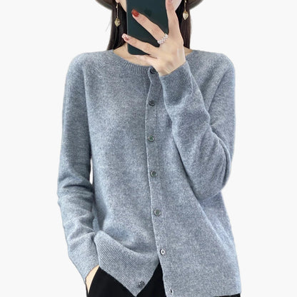 Women's knitted cardigan – Classic cardigan in elegant style for everyday and office use