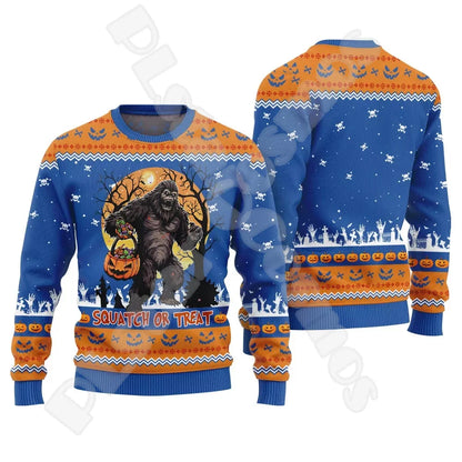 Herren Ugly Christmas Sweater mit lustigem Santa auf dem Schornstein – Perfekter Pullover für Weihnachten & Party
