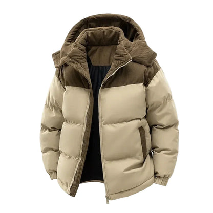 Men's & Women's Winter Quilted Jacket with Hood, Windproof, Loose Fit, Ideal for Leisure