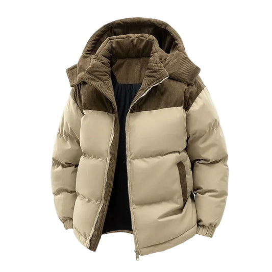 Men's & Women's Winter Quilted Jacket with Hood, Windproof, Loose Fit, Ideal for Leisure