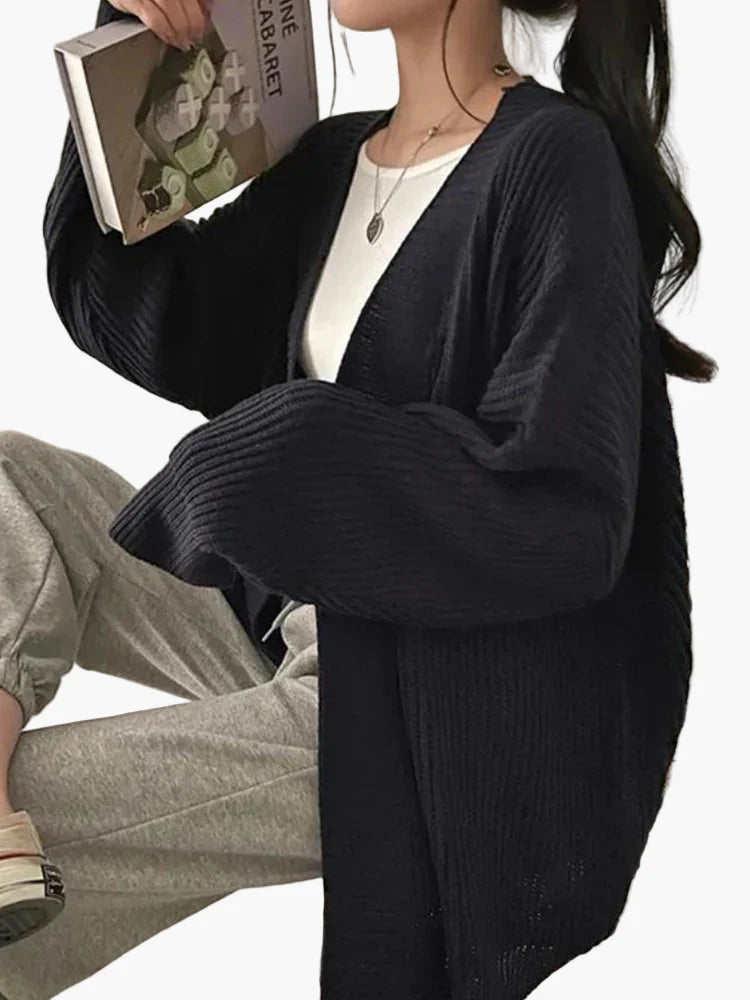 Damen Oversize Strick-Cardigan für Freizeit und Alltag