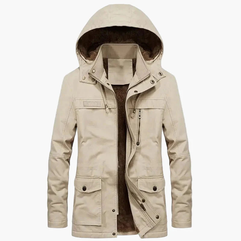 Men's Winter Parka Coat with Hood – Warm Lined Outdoor Jacket for Everyday and Leisure