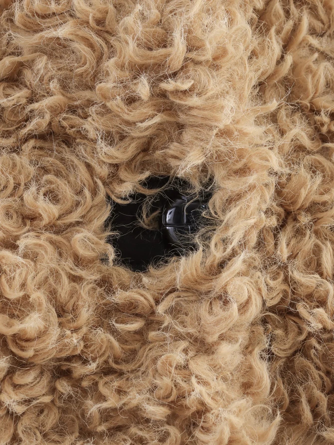 Women's Teddy Fur Short Jacket Vintage Look – Fashionable Transitional Jacket for Everyday & Leisure