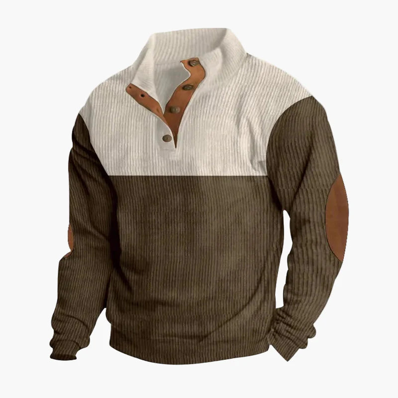 Herren Vintage Strickpullover mit Knopfleiste – Stilvoller Freizeit-Look für Herbst und Winter