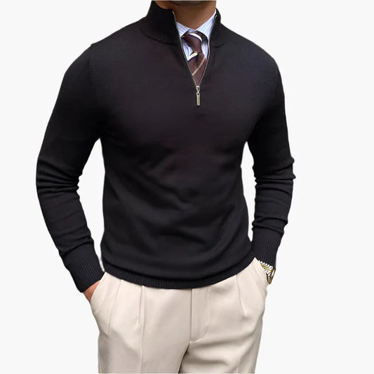 Herren Halbzipp Pullover – Eleganter Business & Freizeit Strickpullover
