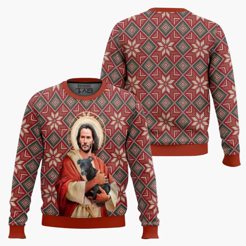 Herren Weihnachtspullover Lustig John Wick Ugly Christmas Sweater – It's Beginning to Look a Lot Like Wick-Mas