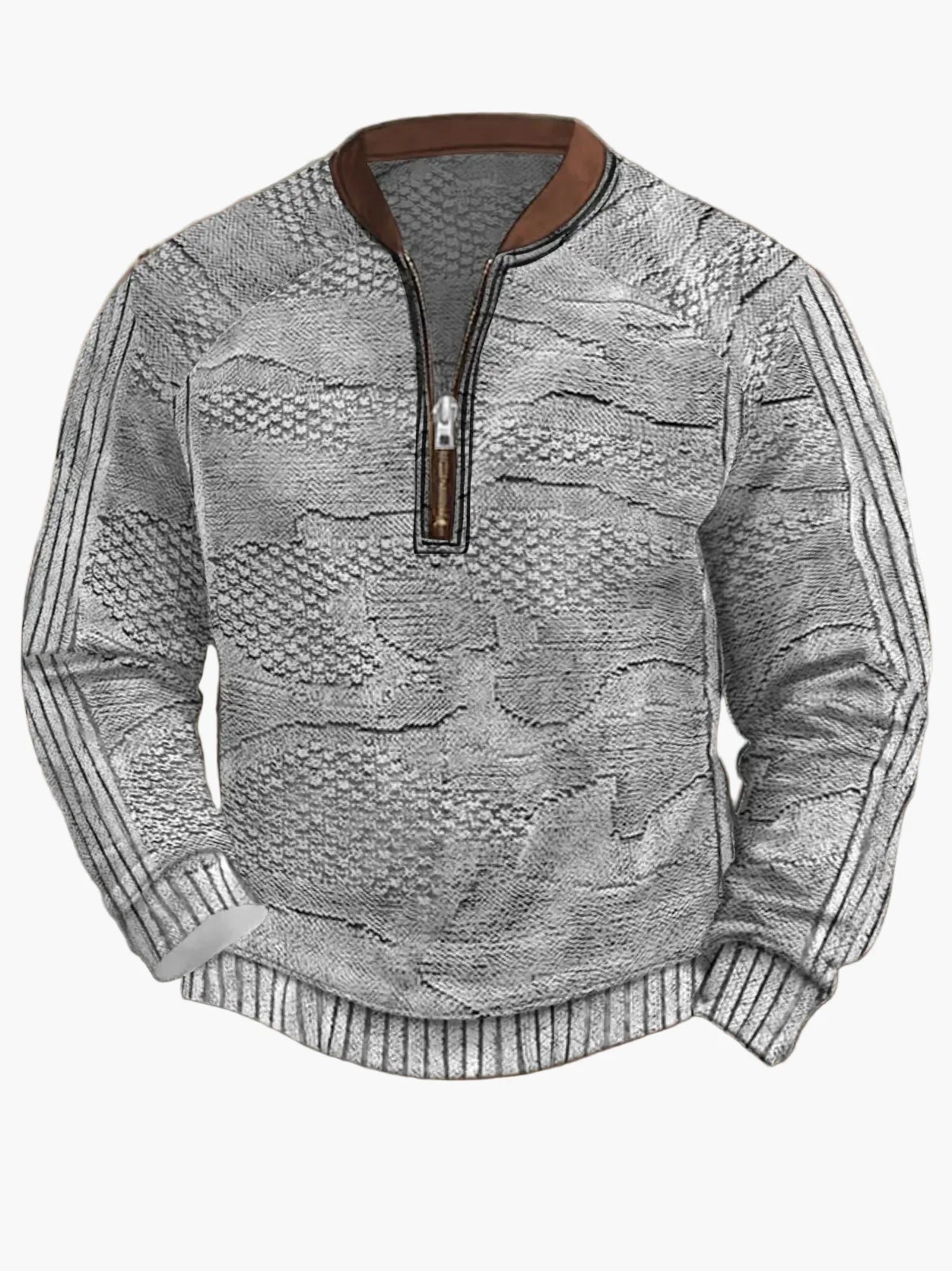 Herren Strickpullover Halbzip Street Style Modern Freizeit