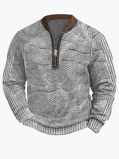 Herren Strickpullover Halbzip Street Style Modern Freizeit