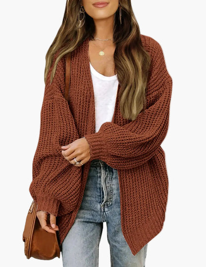 Damen Strick-Cardigan im lässigen Oversize-Stil – Perfekt für Alltag und Freizeit
