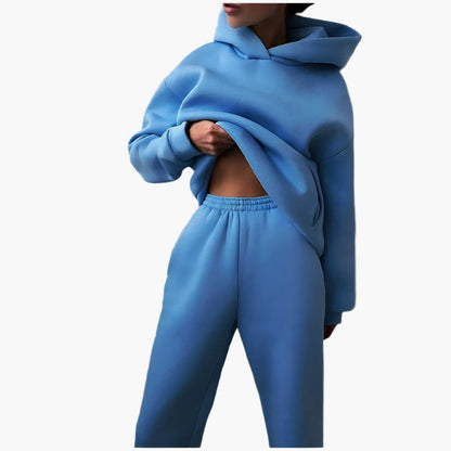 Damen Oversize Jogginganzug Set Hoodie & Jogginghose – Komfort Freizeitlook für Zuhause und Unterwegs