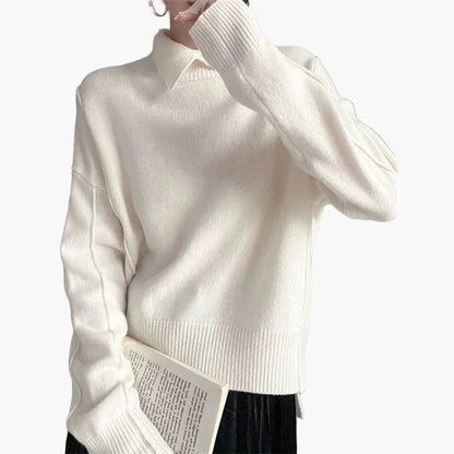 Damen Pullover mit Kragen – Modischer Freizeit-Stil für Alltag und Büro