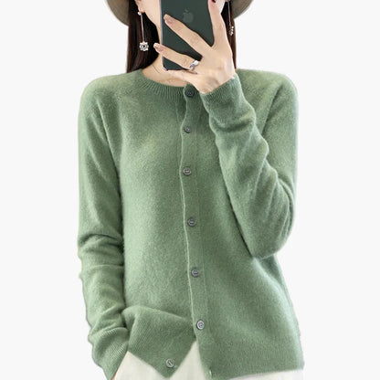 Women's knitted cardigan – Classic cardigan in elegant style for everyday and office use