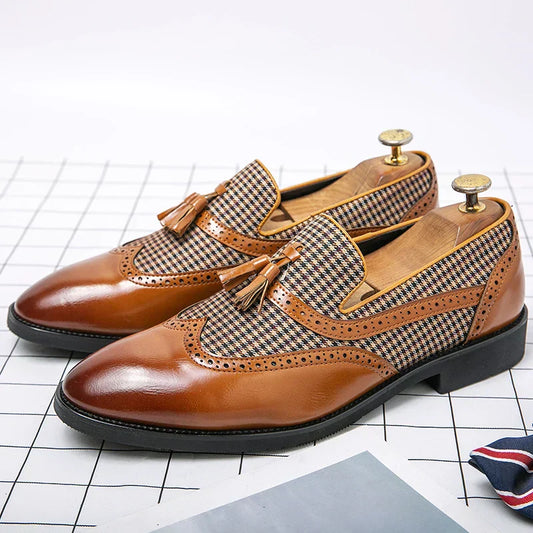 Men's Business Loafers in Vintage Style – Elegant Slip-ons for Office and Leisure