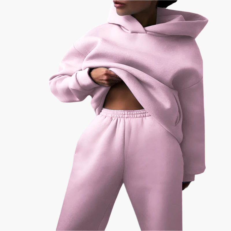 Damen Oversize Jogginganzug Set Hoodie & Jogginghose – Komfort Freizeitlook für Zuhause und Unterwegs