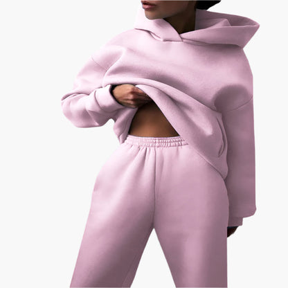 Damen Oversize Jogginganzug Set Hoodie & Jogginghose – Komfort Freizeitlook für Zuhause und Unterwegs