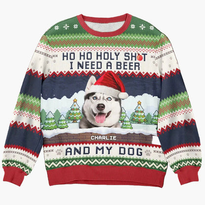 Unisex Ugly Christmas Sweater mit Foto-Print – Lustiger Weihnachts-Pullover für Familie & Freunde