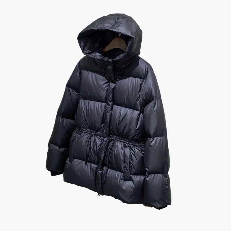 Women's winter quilted jacket with hood – fashionable outdoor jacket for cold days