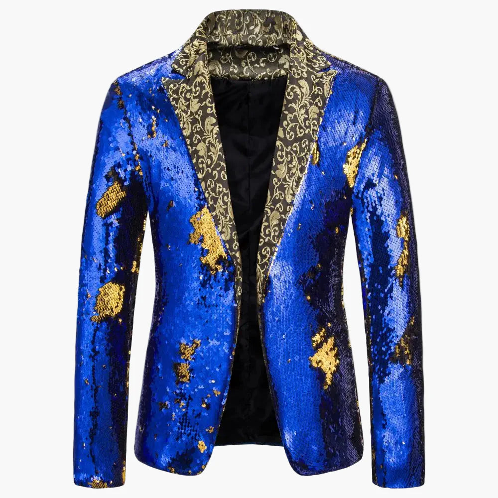 Men's Blazer for Stage and Party – Shiny Sequin Jacket in Extravagant Design