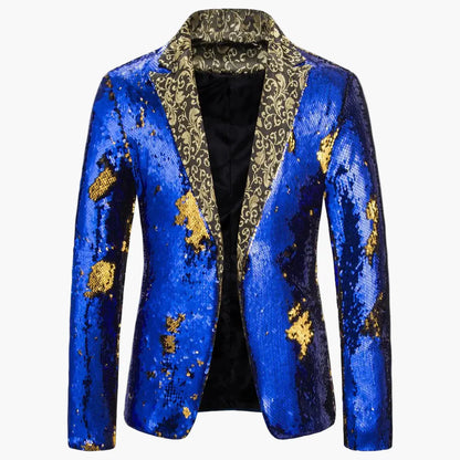 Men's Blazer for Stage and Party – Shiny Sequin Jacket in Extravagant Design