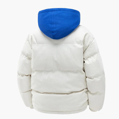 Men's winter quilted jacket with hood – fashionable casual coat for cold days