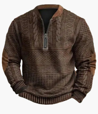 Herren Pullover mit halbem Reißverschluss – Stilvoller Strick-Look für Herbst und Winter
