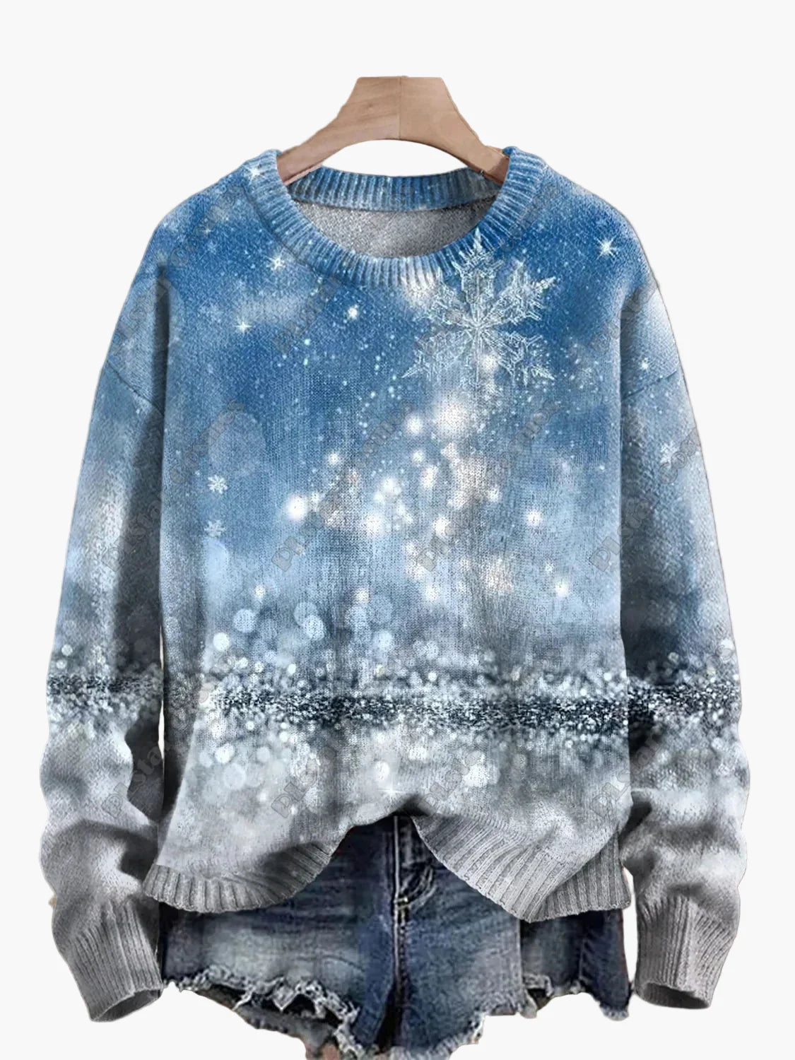 Women's Christmas Sweater with Embroidery – Cute Winter Festive Sweater