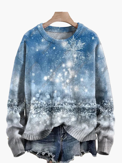Women's Christmas Sweater with Embroidery – Cute Winter Festive Sweater