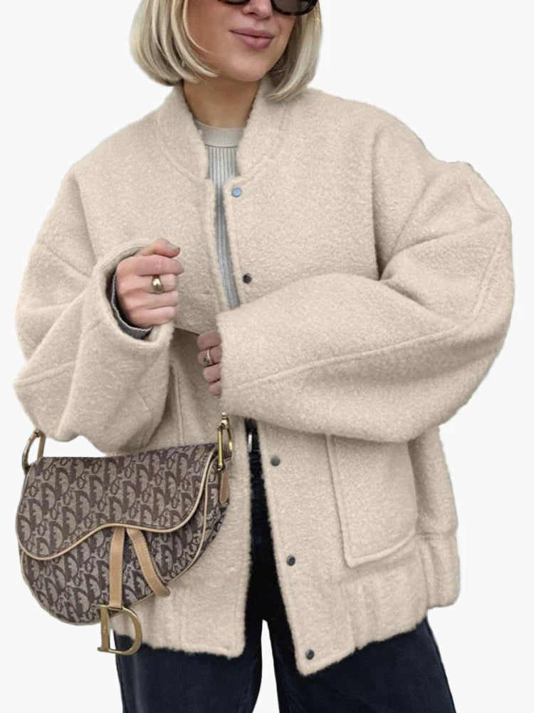 Women's Oversize Bomber Jacket in Street Style – Fashionable and Versatile for Everyday and Leisure