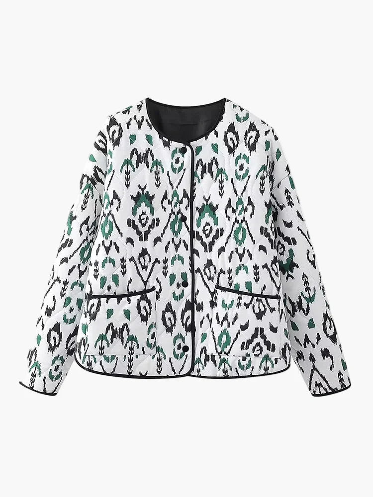 Women's quilted jacket in Ikat design – fashionable transitional jacket for everyday and leisure use