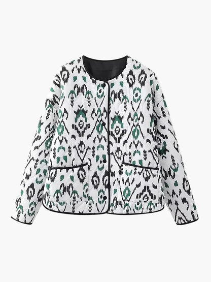 Women's quilted jacket in Ikat design – fashionable transitional jacket for everyday and leisure use