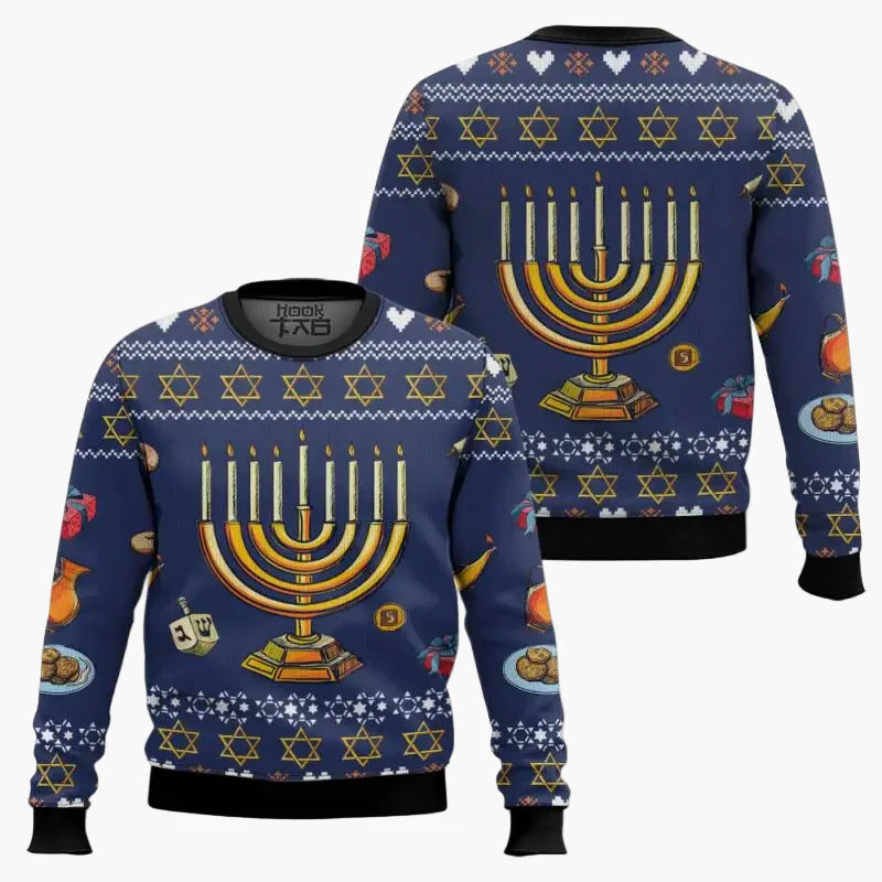 Herren Weihnachts-Hanukkah Pullover Lustig "Not Today Santa" Sweatshirt – Perfekt für Feiertage & Ugly Sweater Partys