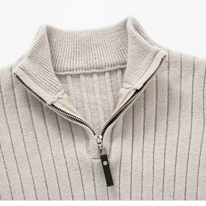 Herren Halb-Zip Strickpullover – Eleganter Freizeit- und Business-Stil