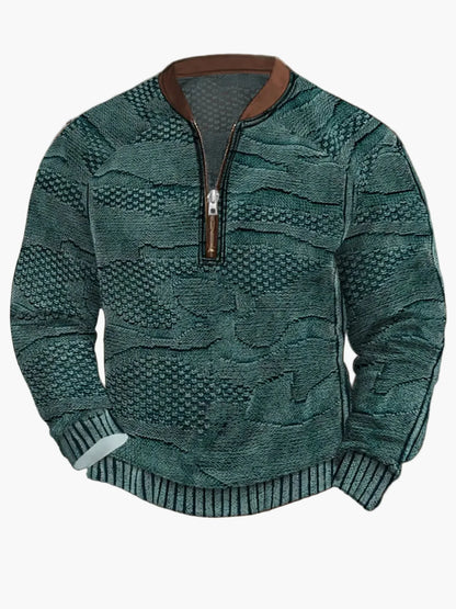 Herren Strickpullover Halbzip Street Style Modern Freizeit
