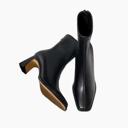 Damen Stiefeletten mit Blockabsatz und elegantem Design für Alltag und Büro