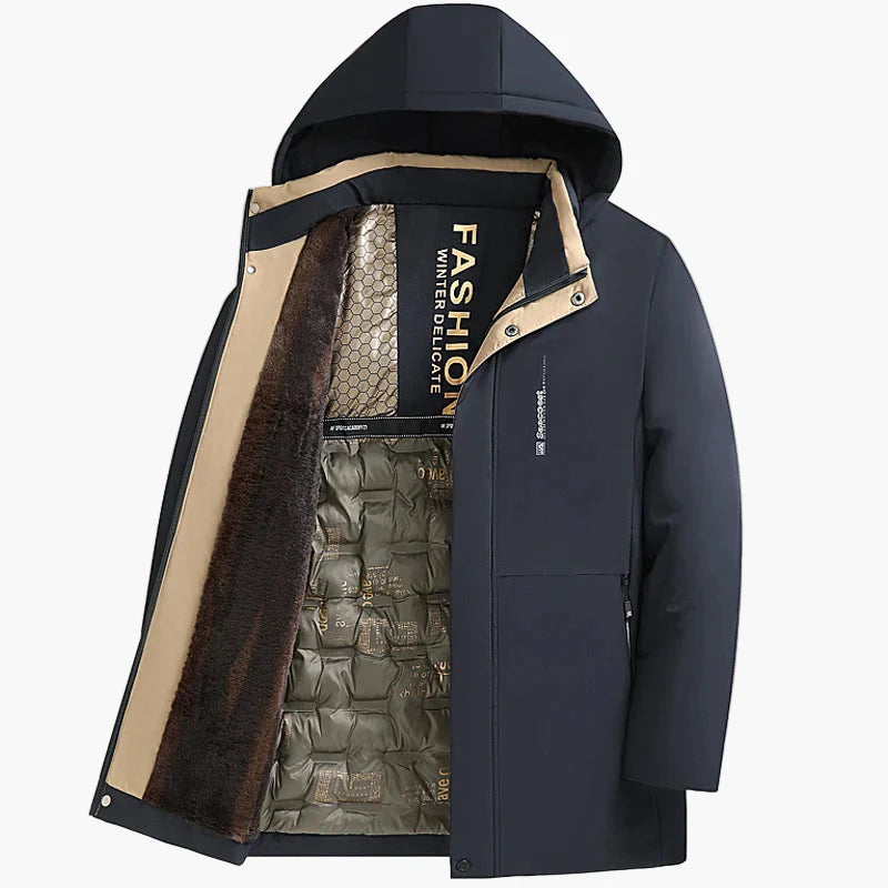 Men's winter jacket with hood – fashionable, windproof parka for outdoor and everyday use