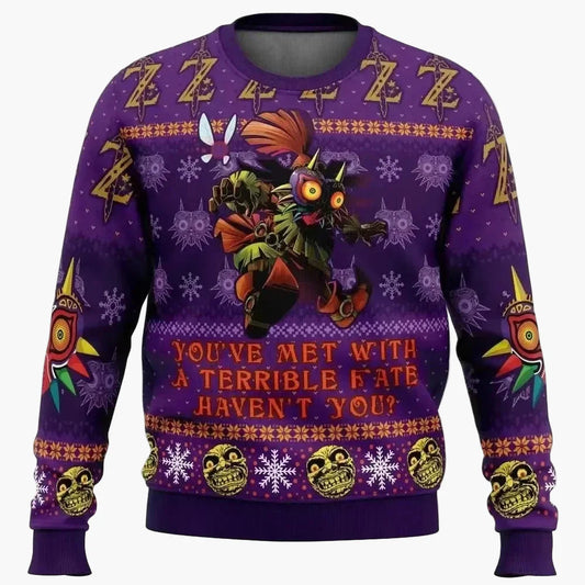 Herren Pullover Gaming Ugly Christmas Sweater – Majora’s Mask Legend of Zelda Cosplay Fanartikel