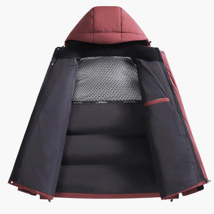 Men's winter quilted jacket with hood – stylish outdoor transitional jacket for everyday and leisure