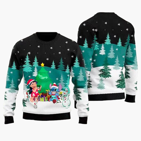 Unisex Weihnachts-Sweatshirt Merry Stitchmas – Lustiger Ugly Christmas Pullover für Fans