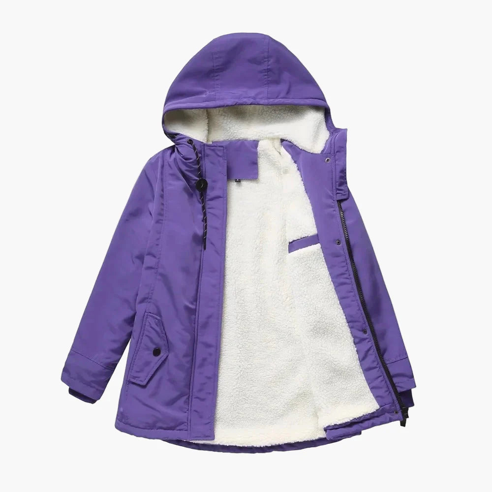 Women's winter jacket with hood – fashionable warm casual jacket for autumn and winter