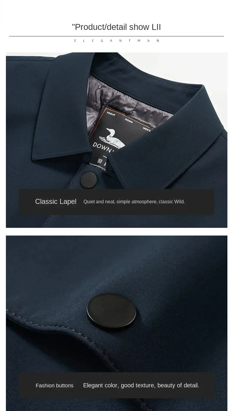 Herren Übergangsjacke mit Stehkragen – Eleganter City-Stil für Alltag und Büro