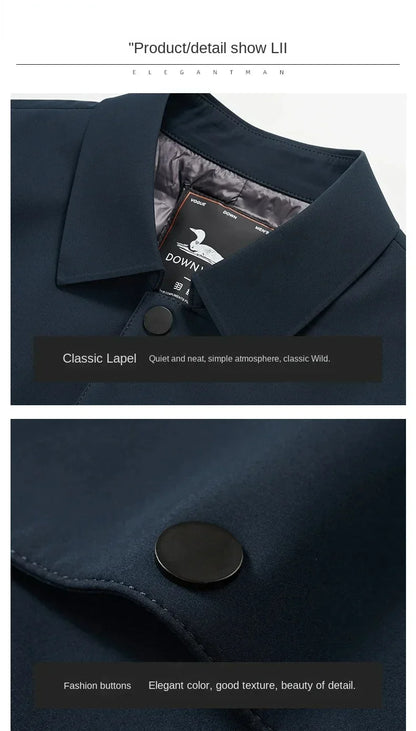 Herren Übergangsjacke mit Stehkragen – Eleganter City-Stil für Alltag und Büro