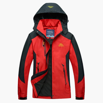 Damen Outdoorjacke Sportlich Wasserdicht Winddicht mit Kapuze – Perfekt für Wandern & Freizeit