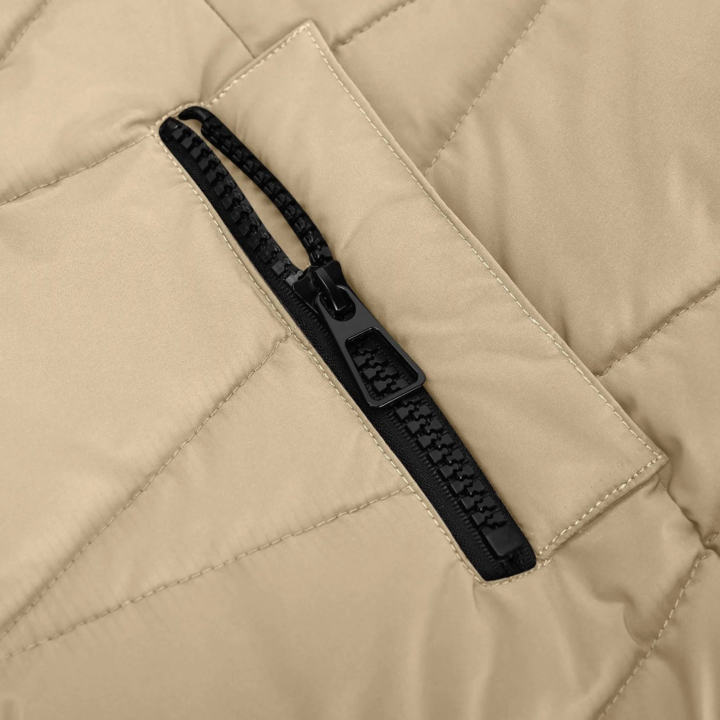 Women's Winter Quilted Long Coat with Hood – Windproof Down Jacket with Zipper, Fashionable & Warm