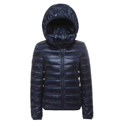 Women's quilted jacket with hood – fashionable transitional jacket for outdoor and everyday use