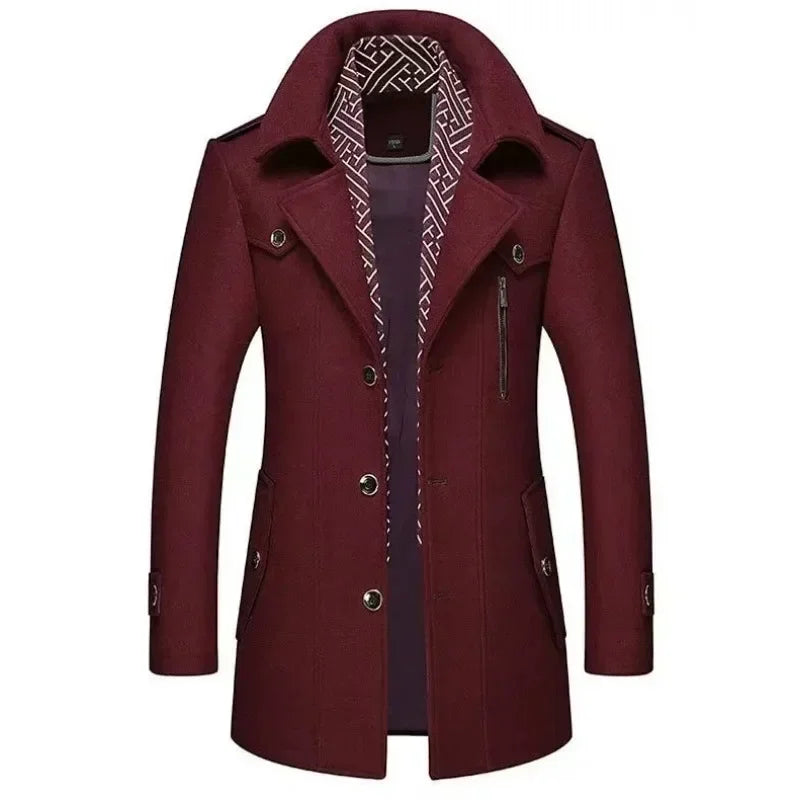 Herren Winter Business Mantel – Eleganter Langer Trenchcoat für Alltag und Büro