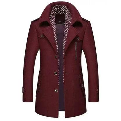 Herren Winter Business Mantel – Eleganter Langer Trenchcoat für Alltag und Büro