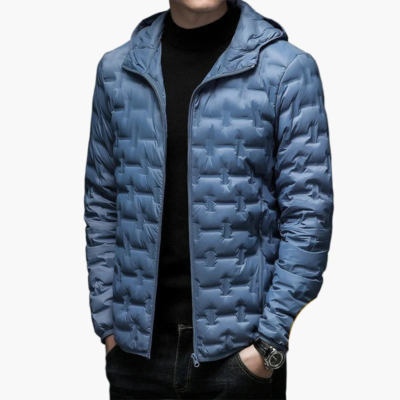 Herren Steppjacke Winter Outdoor Freizeitjacke mit Kapuze – Wärmende Übergangsjacke